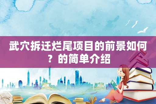 武穴拆遷爛尾項目的前景如何？的簡單介紹