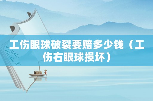 工傷眼球破裂要賠多少錢（工傷右眼球損壞）