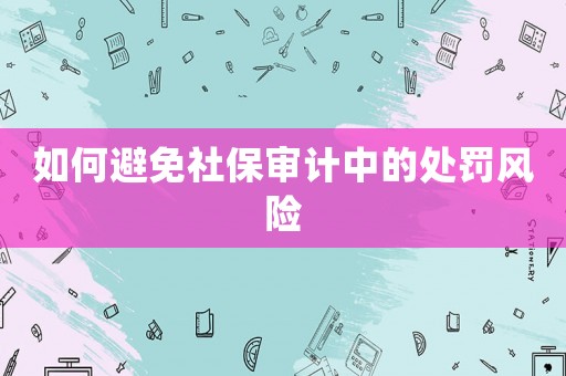 如何避免社保審計中的處罰風險