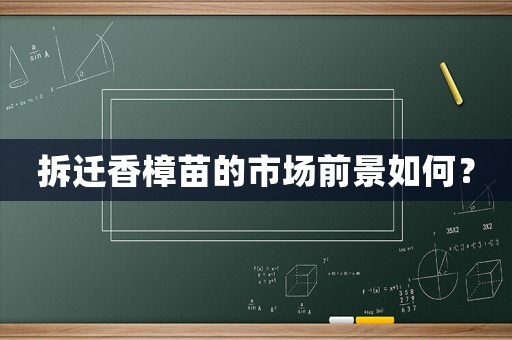 拆遷香樟苗的市場前景如何？