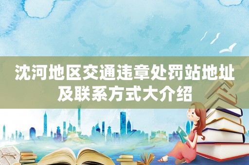 沈河地區交通違章處罰站地址及聯系方式大介紹