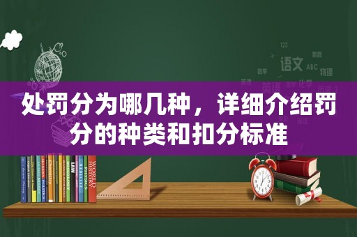 處罰分為哪幾種，詳細介紹罰分的種類和扣分標準