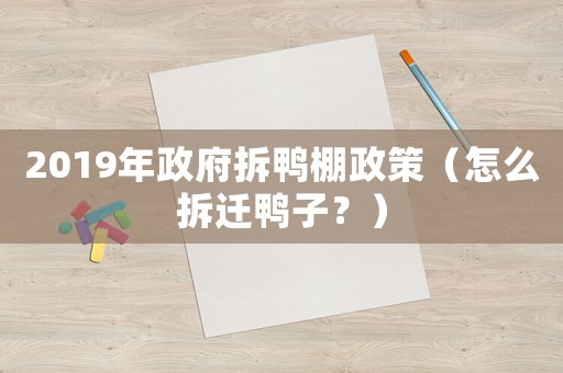 2019年政府拆鴨棚政策（怎么拆遷鴨子？）
