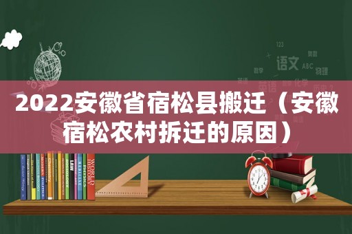 2022安徽省宿松縣搬遷（安徽宿松農(nóng)村拆遷的原因）