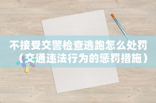 不接受交警檢查逃跑怎么處罰（交通違法行為的懲罰措施）