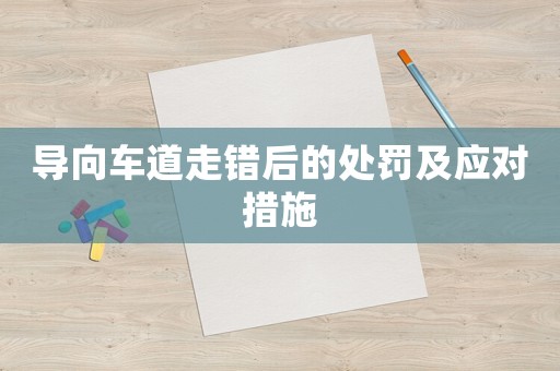 導向車道走錯后的處罰及應對措施
