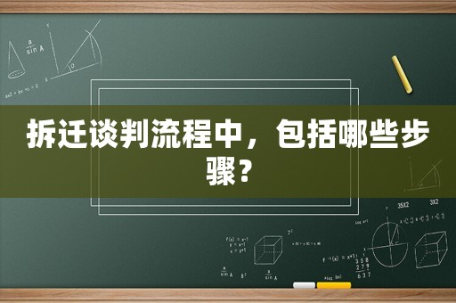 拆遷談判流程中，包括哪些步驟？