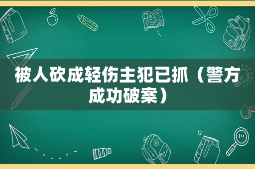 被人砍成輕傷主犯已抓（警方成功破案）