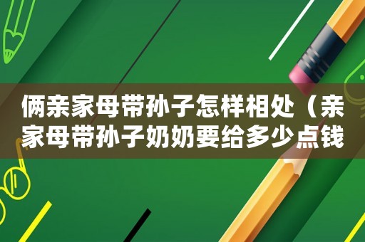 倆親家母帶孫子怎樣相處（親家母帶孫子奶奶要給多少點錢嗎）
