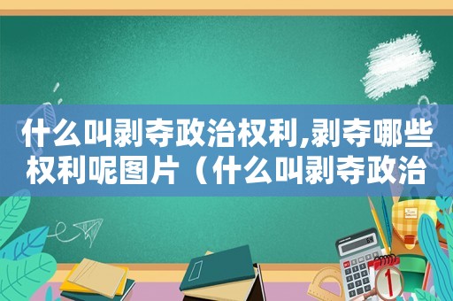 什么叫剝奪政治權利,剝奪哪些權利呢圖片（什么叫剝奪政治權利,剝奪哪些權利呢）