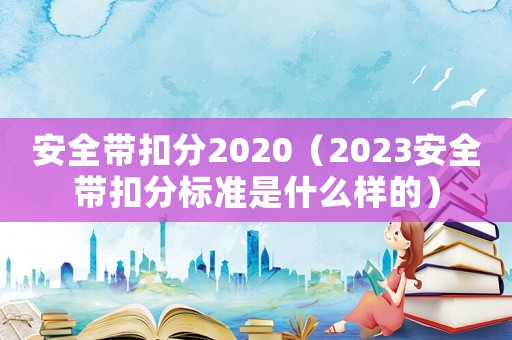 安全帶扣分2020（2023安全帶扣分標(biāo)準(zhǔn)是什么樣的）