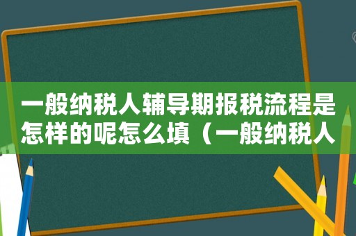 一般納稅人輔導(dǎo)期報稅流程是怎樣的呢怎么填（一般納稅人輔導(dǎo)期報稅流程是怎樣的呢）