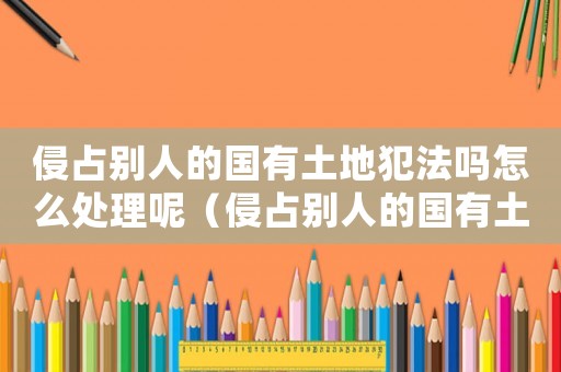 侵占別人的國(guó)有土地犯法嗎怎么處理呢（侵占別人的國(guó)有土地犯法嗎怎么處理）