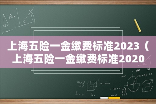 上海五險一金繳費標準2023（上海五險一金繳費標準2020）