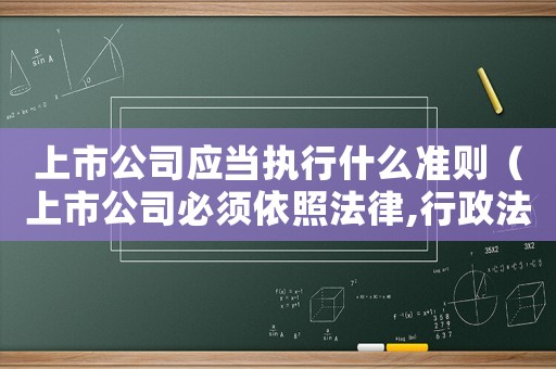 上市公司應當執行什么準則（上市公司必須依照法律,行政法規的規定）