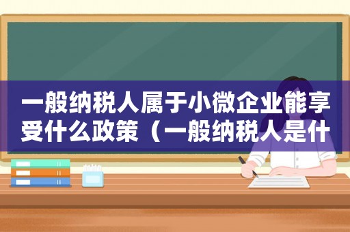 一般納稅人屬于小微企業(yè)能享受什么政策（一般納稅人是什么意思小微企業(yè)嗎）