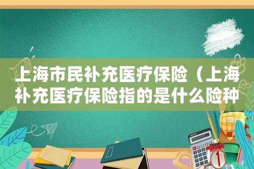 上海市民補充醫療保險（上海補充醫療保險指的是什么險種）