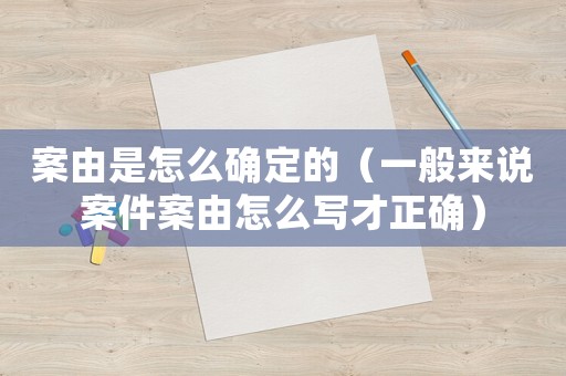 案由是怎么確定的（一般來說案件案由怎么寫才正確）