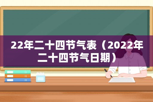 22年二十四節氣表（2022年二十四節氣日期）