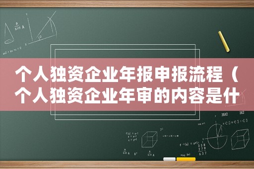 個人獨資企業年報申報流程（個人獨資企業年審的內容是什么樣的）