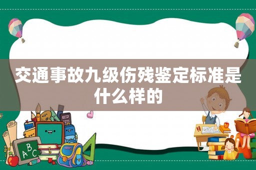 交通事故九級傷殘鑒定標準是什么樣的