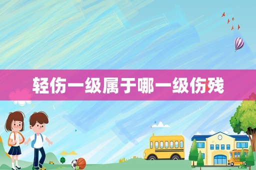 輕傷一級屬于哪一級傷殘