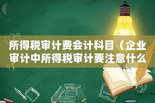 所得稅審計費會計科目（企業(yè)審計中所得稅審計要注意什么事項）