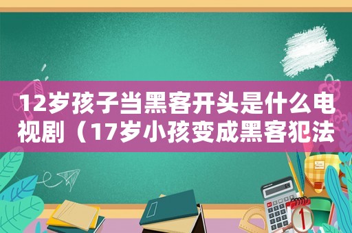12歲孩子當(dāng)黑客開頭是什么電視劇（17歲小孩變成黑客犯法嗎）