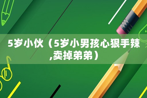 5歲小伙（5歲小男孩心狠手辣,賣掉弟弟）