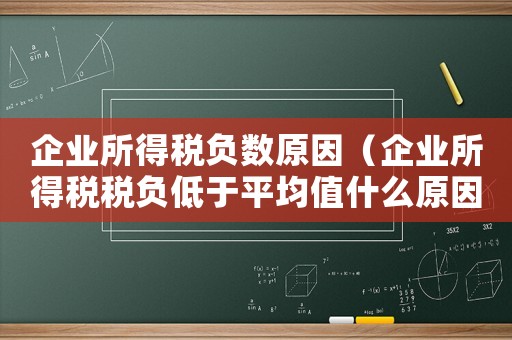 企業(yè)所得稅負數原因（企業(yè)所得稅稅負低于平均值什么原因呢）