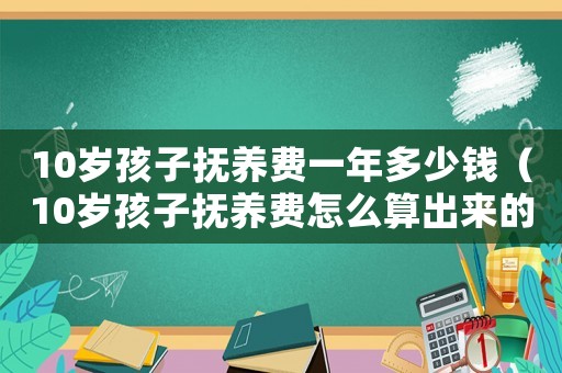 10歲孩子撫養費一年多少錢（10歲孩子撫養費怎么算出來的）