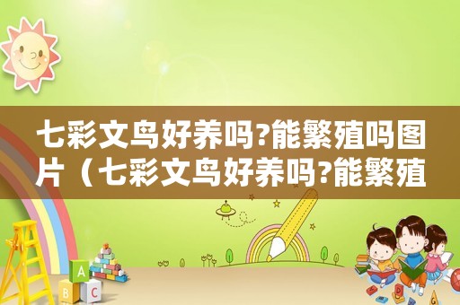 七彩文鳥好養嗎?能繁殖嗎圖片（七彩文鳥好養嗎?能繁殖嗎）