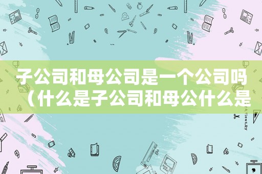 子公司和母公司是一個公司嗎（什么是子公司和母公什么是子公司）
