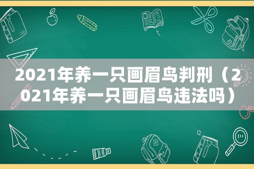 2021年養一只畫眉鳥判刑（2021年養一只畫眉鳥違法嗎）