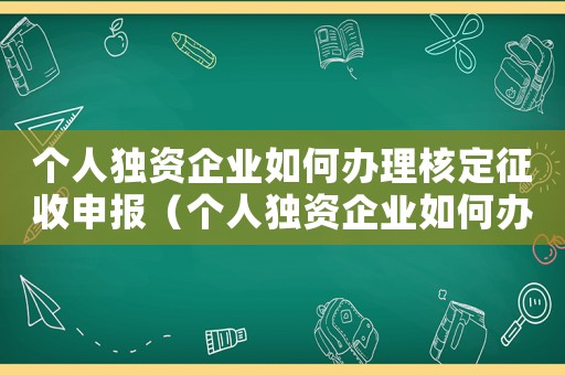 個人獨資企業如何辦理核定征收申報（個人獨資企業如何辦理核定征收）