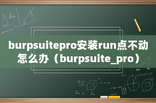 burpsuitepro安裝run點(diǎn)不動(dòng)怎么辦（burpsuite_pro）