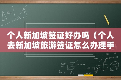 個人新加坡簽證好辦嗎（個人去新加坡旅游簽證怎么辦理手續）