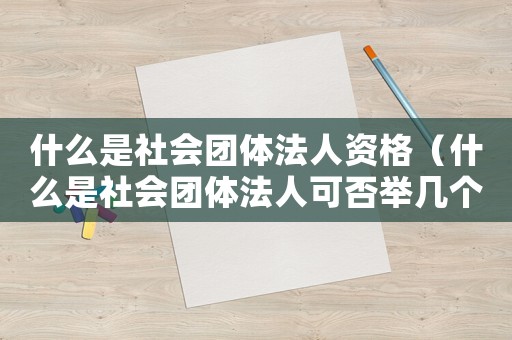 什么是社會團體法人資格（什么是社會團體法人可否舉幾個例子）