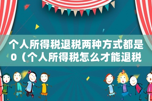 個人所得稅退稅兩種方式都是0（個人所得稅怎么才能退稅以后大于0）