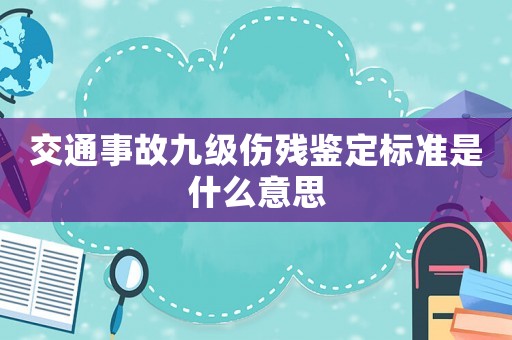 交通事故九級傷殘鑒定標準是什么意思