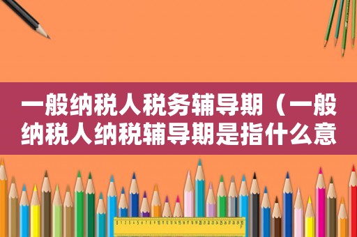 一般納稅人稅務(wù)輔導(dǎo)期（一般納稅人納稅輔導(dǎo)期是指什么意思）