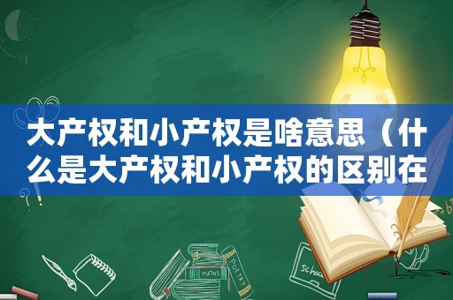大產(chǎn)權(quán)和小產(chǎn)權(quán)是啥意思（什么是大產(chǎn)權(quán)和小產(chǎn)權(quán)的區(qū)別在哪?）