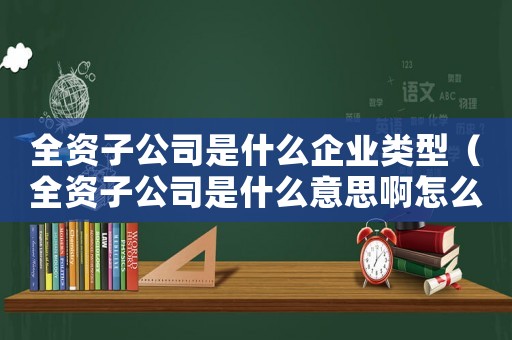 全資子公司是什么企業類型（全資子公司是什么意思啊怎么賺錢）