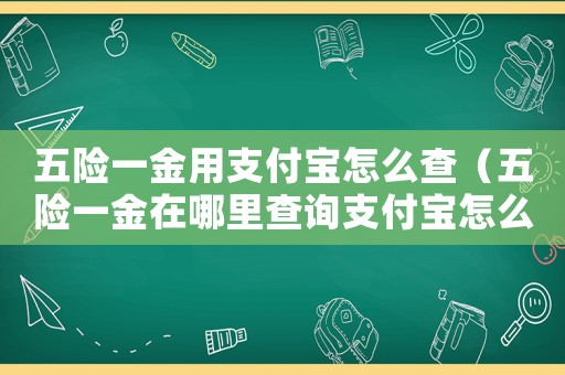 五險一金用支付寶怎么查（五險一金在哪里查詢支付寶怎么查）