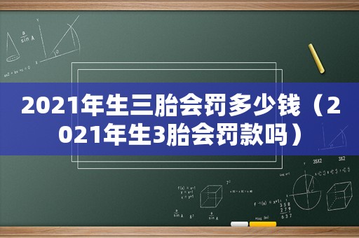2021年生三胎會罰多少錢（2021年生3胎會罰款嗎）