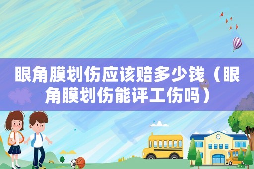 眼角膜劃傷應該賠多少錢（眼角膜劃傷能評工傷嗎）