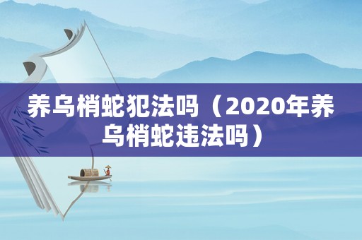 養烏梢蛇犯法嗎（2020年養烏梢蛇違法嗎）