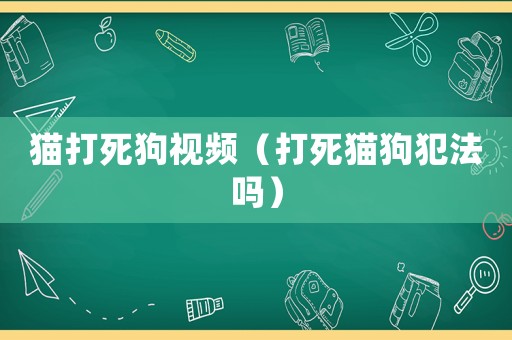 貓打死狗視頻（打死貓狗犯法嗎）