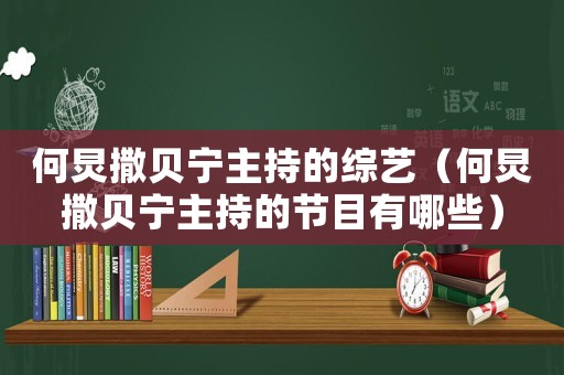 何炅撒貝寧主持的綜藝（何炅撒貝寧主持的節目有哪些）