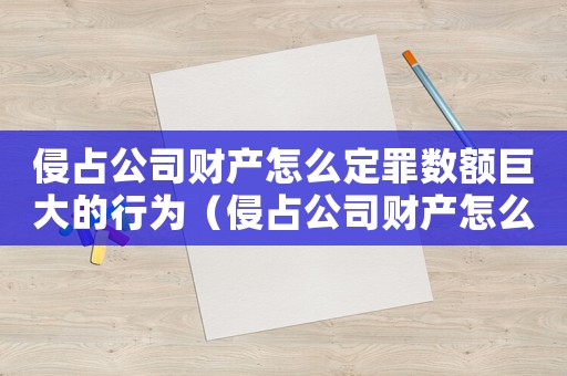 侵占公司財產怎么定罪數額巨大的行為（侵占公司財產怎么定罪數額巨大的行為）